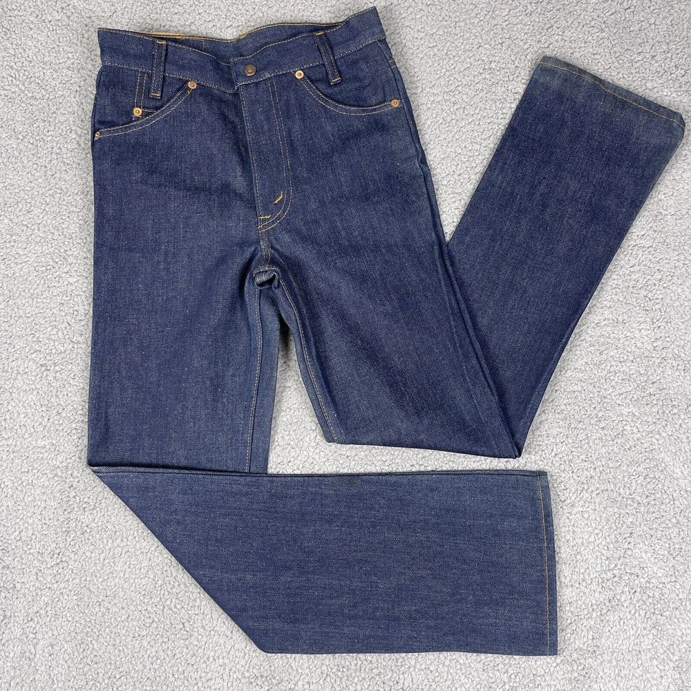 VTG Deadstock Levis Saddleman Jeans Womens 26x29 Raw Denim USA Orange Tab 80s - Picture 8 of 16